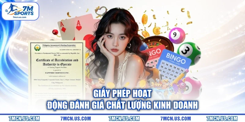 Giấy phép hoạt động đánh giá chất lượng kinh doanh