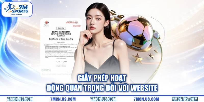 Giấy phép hoạt động quan trọng đối với website